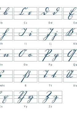 Alphabet in Kurrent script